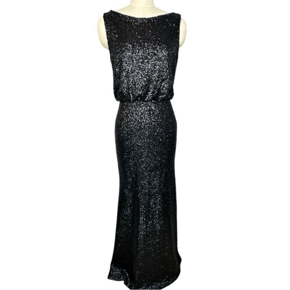 Sorella Vita Black Sequin Mermaid Formal Gown 8824| Size 10